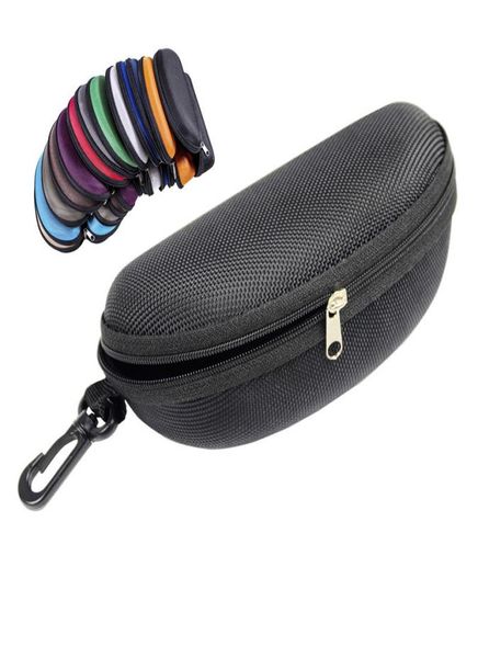 

oxford cloth black glasses case sunglass protection box eva zipper eyeglass package sunglasses case with hook eyewear accessor3069316