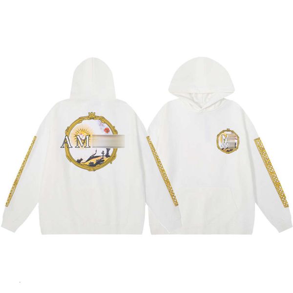 

men's hoodies designer brand cotton sweatshirts high edition new letter print diamond men's loose oversize loop hoodie, Black