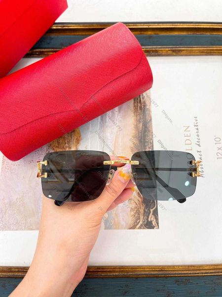 

fashion designer cool sunglasses imitation wood grain mirror legs square men's for driving frameless cut edge, White;black