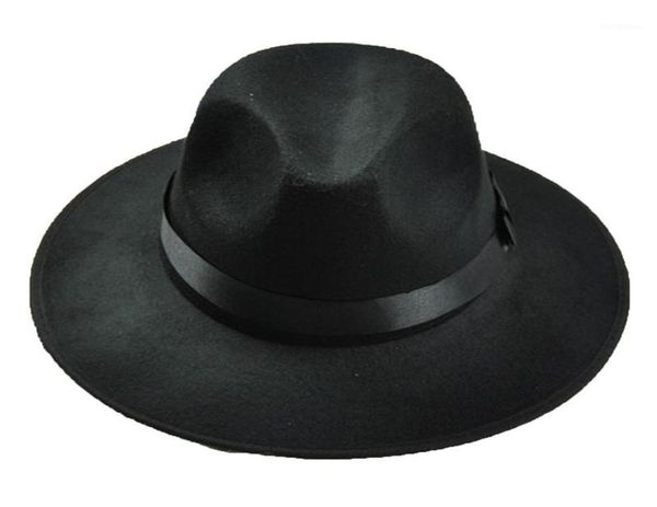 

bowler floppy cloche bowknot felt fedora style hat1012347548209, Blue;gray