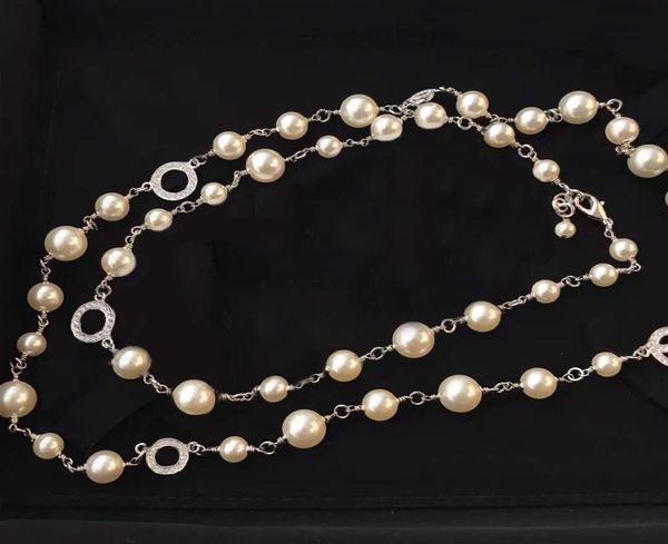 

fashion 5c pearl sweater chain beaded necklace for women party wedding jewelry for bride7481872, Silver