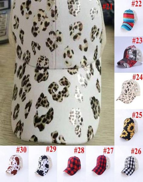 

fashion summer outdoor snapbacks 26styles washed cross ponytail tie dye baseball cap messy buns hat trucker pony caps tileopard da7351980, Black;white