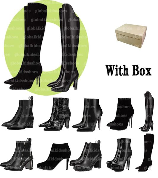 

womens luxury designer shoes leather ankle boots black booties winter snow knee high heel brown tall pumps 1006108931638