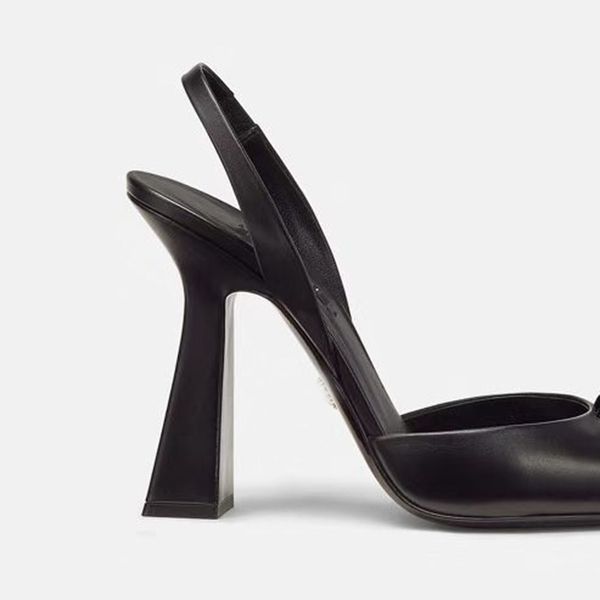 

designer new high heels womens shoes leather high heels luxury brand wedding shoes, Black