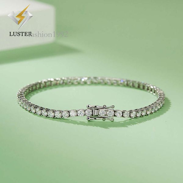 

Custom Size Light Style Moissanite Jewellery Women Sier Tennis Chain
