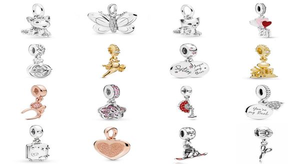 

new 2021 100 925 sterling silveand798010en16 bull terrier puppy hanging charmand luxuriousdiy women original bracelet fashion jew1470157, Black