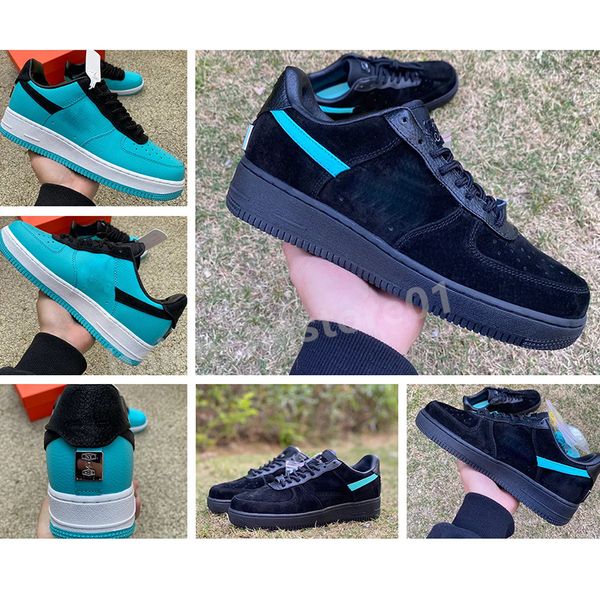 

2023 release authentic tiffanyco x 1 low shoes 1837 forces sneaker black blue trainers men women sports sneakers with original box dz1382-00