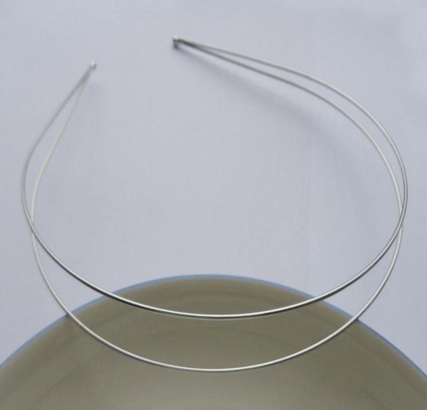 

10pcs 12mm silver finish double wire plain metal hair headbands with round tips at nickle and lead bargain for bulk6632998