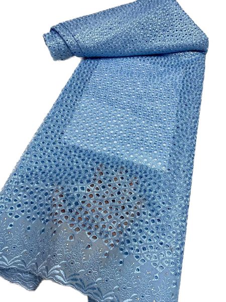 

swiss cotton lace fabric with rhinestones textile african sewing craft dresses 2023 5 yards gowns nigerian ladies female bride evening appar, Black;white