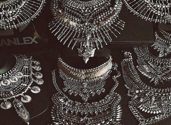 

elegant vintage women dyla brand chain chunky statement mtal silver color necklace pendants jewelry factory 6744244
