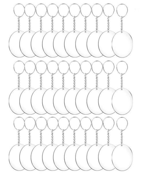 

487296pcs acrylic transparent circle discs set key chains clear round acrylic keychain blanks keychain for diy transparent12461665809, Silver