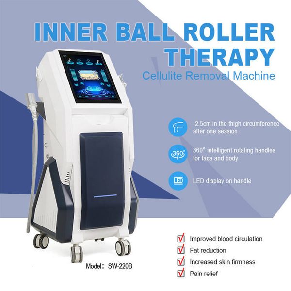 

2 in 1 inner ball roller fat removal rolling body contouring facial lifting skin tightening roller vibrating massage device wrinkle remover