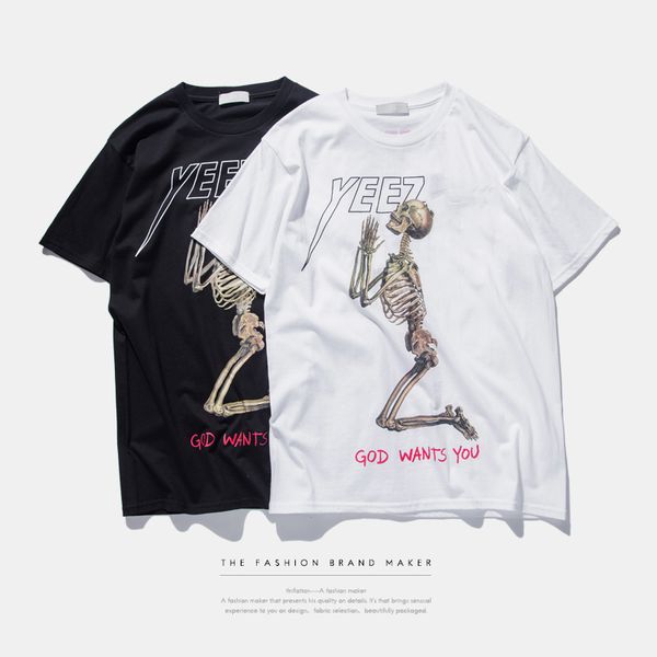 

men's designer t shirts summer t shirt men fashion cool skulls printed short sleeved tees tee shirts clothing, White;black
