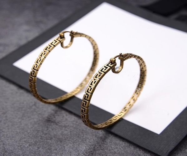 

european and american fashionable new large circle earring highend popular logo earrings1296954, Golden
