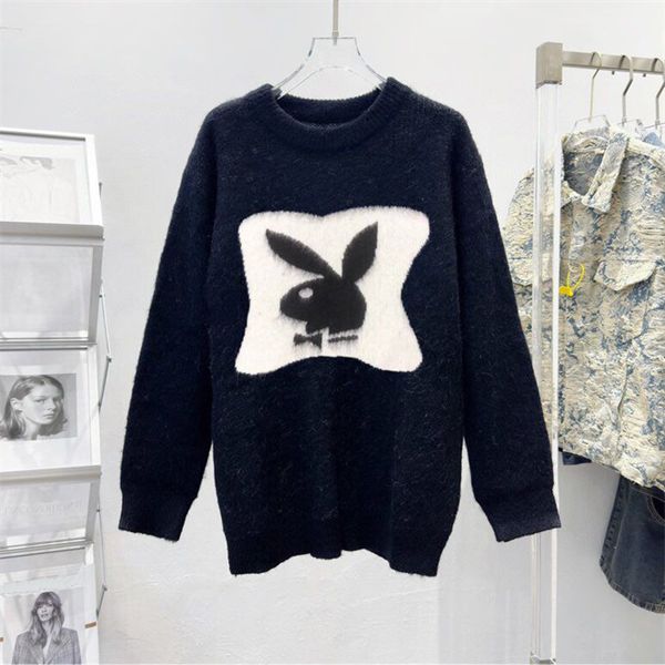 

men's plus size sweaters 2023 autumn/winter fashion sweater long sleeve round neck knitted sweater ground style women's men's