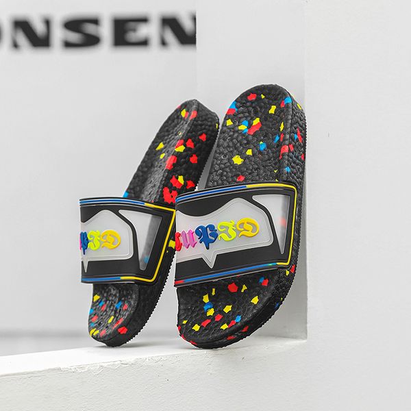 

2024 men's and women's slippers french slippers couple style indoor beach home simple head slippers size37-44, Black