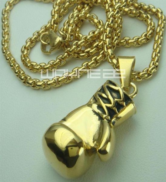 

women 18k gold gf stainless steel boxing glove pendant chain necklace n216b290b1981523, Silver