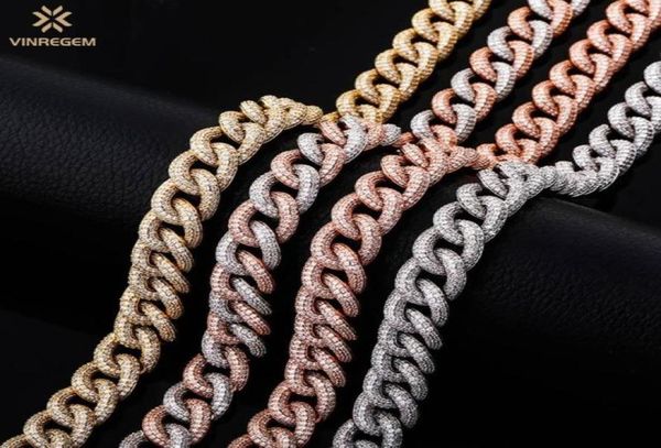 

chains vinregem hip hop rock 925 sterling silver 13 mm created moissanite gemstone cuba men039s chain necklace fine jewelry who8038846