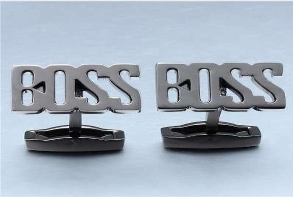 

3 colors boss car brand cufflinks for men gun metal cuff links button man jewelry accessories1059646, Silver