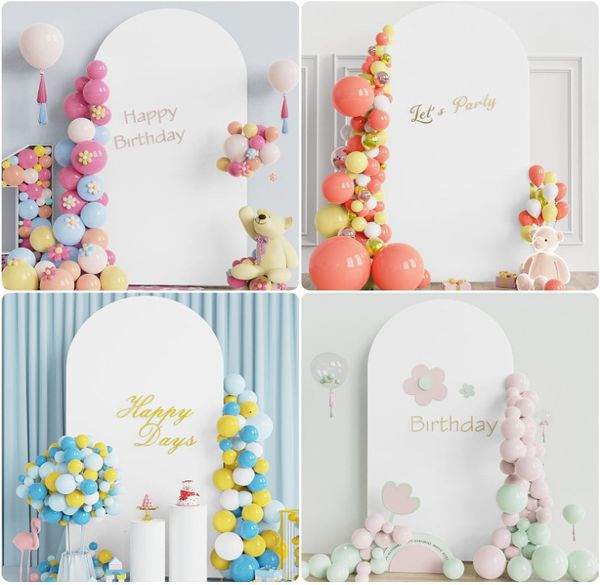 

3 arches with 3 covers outdoor lawn wedding decoration props welcome backdrops frame flower fabric arch birthday party home partition backgr