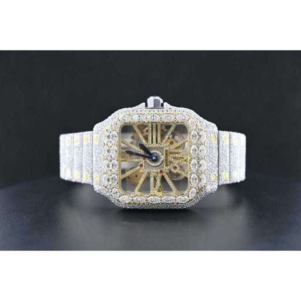 

factory custom pass diamond tt iced out luxury vvs moissanite diamond watch women hip hop di, Silver