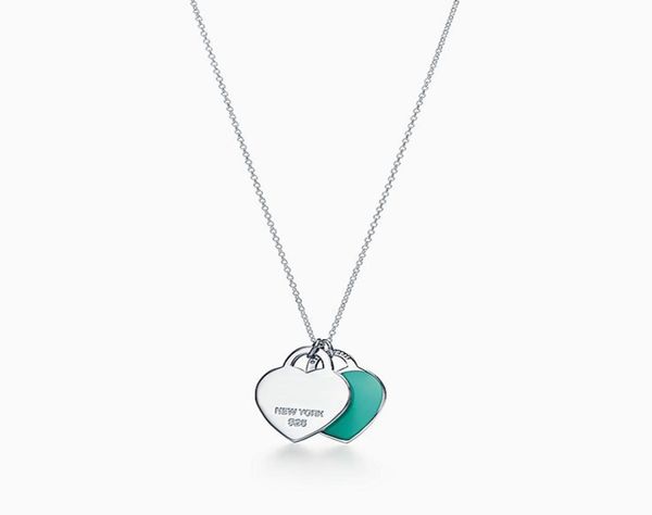 

designer necklace 925 silver pendant necklaces female jewelry exquisite craftsmanship with official classic blue heart wholesale brand luxur