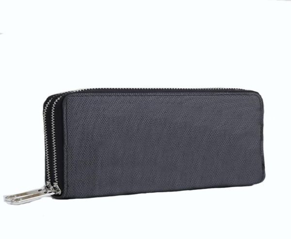 

2023 long classic brown flower purse double zipper men clutch bag zippy coin fashion women leather wallet holders zipper wallets m4005912, Red;black