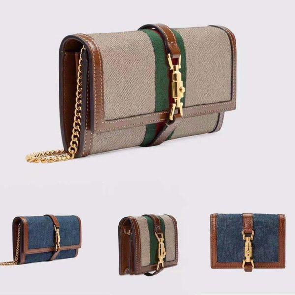 

652681 jackie 1961 long wallet with chain cover 4 colors beigeebony denimlvory white black leather zipper pouch inside card slot1469184, Red;black