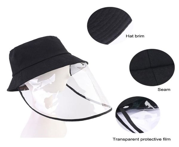 

cottton bucket hat fisherman cap protective face shield anti saliva antifog dustproof windproof oudoor safe2409861, Blue;gray