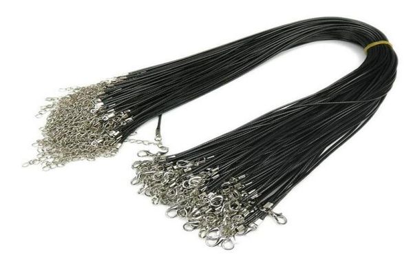 

black wax leather necklace beading cord string rope wire for diy jewelry 200pcslot w919041821749556, White;red