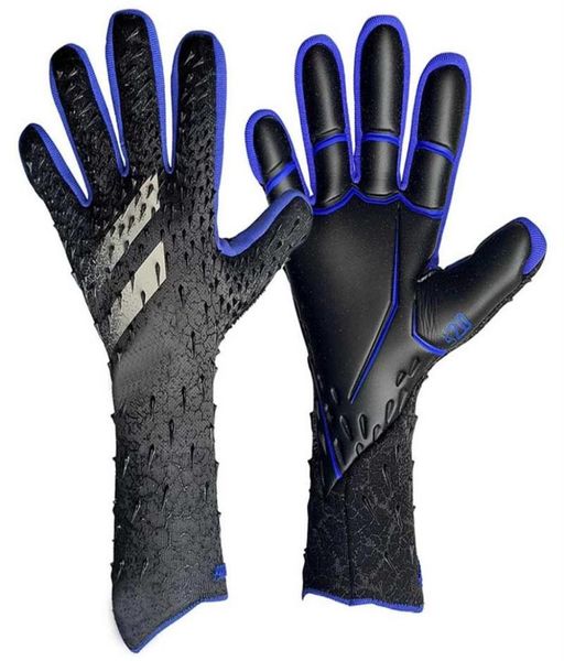 

professional soccer goalkeeper gloves latex without finger protection children adults football goalie gloves280f6771739, Black