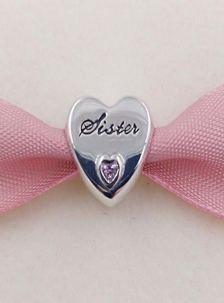 

andy beads jewelry family 925 sterling silver beads sister's love charm fits european stylebracelets & necklace 791946pcz2312760, Black