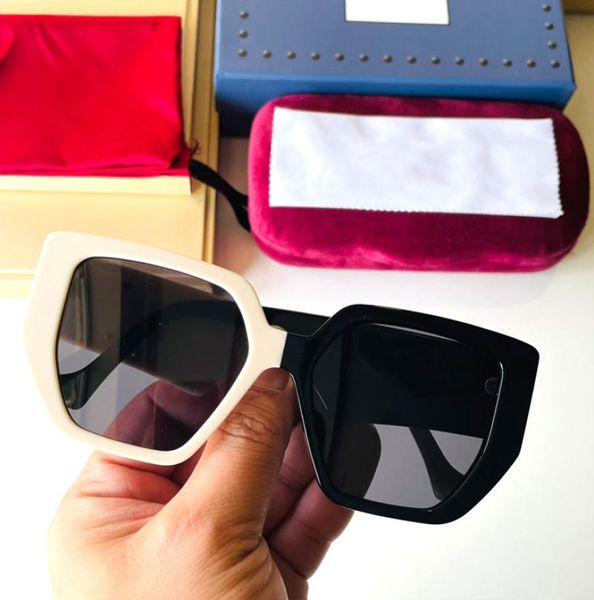 

fashion design sunglasses 0956s cateye frame simple and versatile style uv 400 outdoor protective glasses7893547, White;black