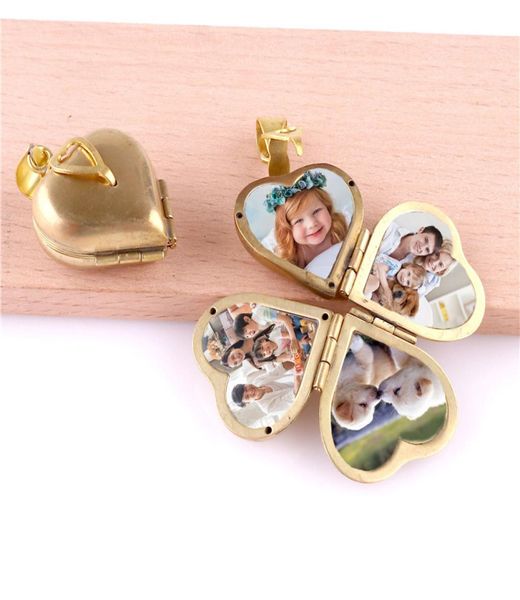 

expanding love 4 po locket memory heart locket pendant copper flash box fashion album box locket for women men6222770, Silver