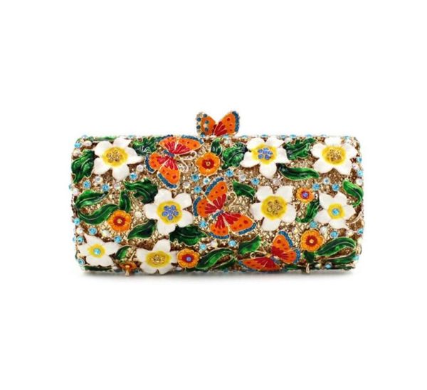 

dgrain multi color women crystal bag evening purse metal minaudiere clutch hard case wedding party bridal diamond handbag dinner p9692058