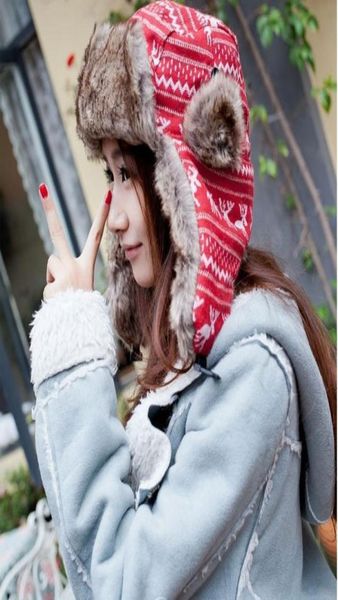 

whole2016 fashion warm cold snow cap lady beanie knitted caps women039s hats outdoor sport warm6306860, Blue;gray