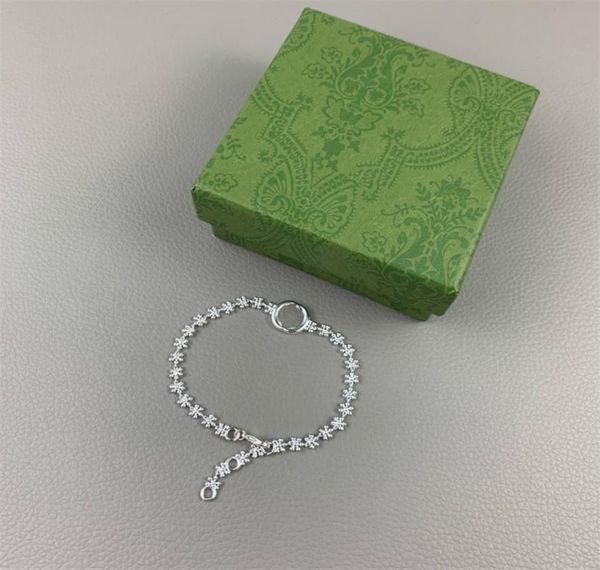 

womans 925 sterling silver bracelet fashion hand catenary lady luxurys designers bracelet silver link chain women jewelry letter g4051287, Black