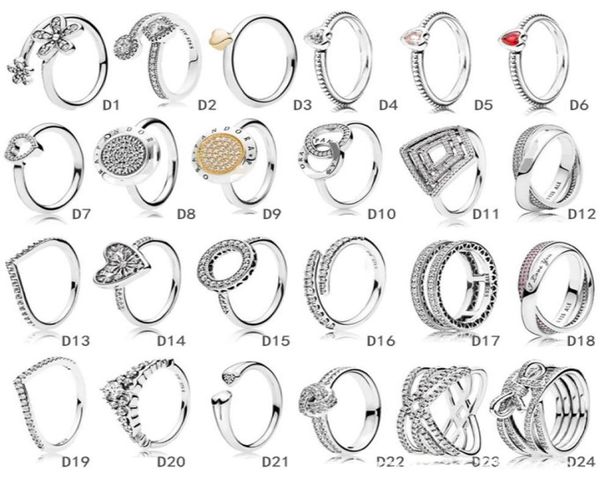 

new arrive crystal s925 sterling silver lover ring jewelry diy fits ale charm for s for women european rose gold gift7695469
