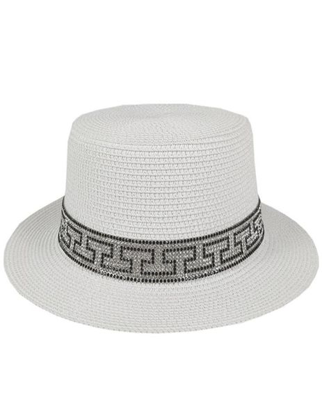 

womens bucket hats ins fashion pearl diamond straw hat outdoor collapsible beach sun caps for women girls wide brim cap5718780, Blue;gray
