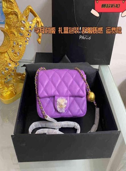 

waist bags small fragrance lingge chain bag square fat little golden ball bag women039s popular sheepskin pattern real leather 9029410