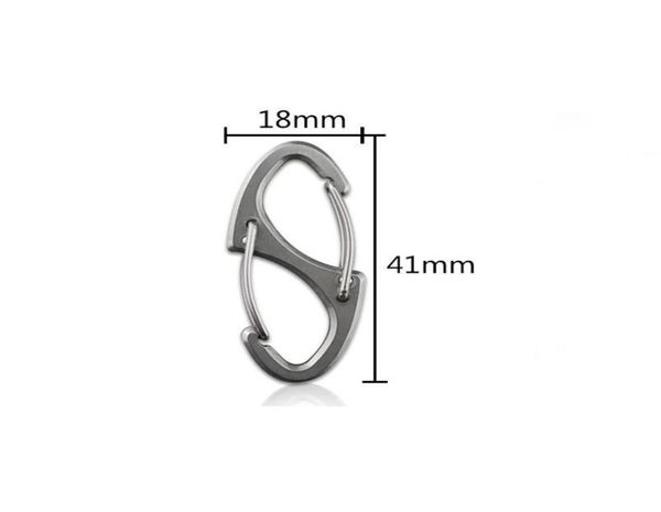 

60pcs zinc alloy 8 shaped carabiner s type edc spring keychain backpack clip quick hook lock buckle outdoor camping hiki jllqvf6716715
