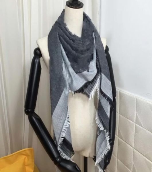 

brand scarf highend cotton scarf classic jacquard scarves fashion men and women shawls 140140cm6487970, Blue;gray