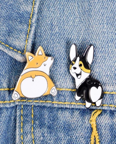 

cute puppy dog brooch pins cartoon animal enamel lapel pin for women men dress cosage fashion jewelry will and sandy3451891, Gray