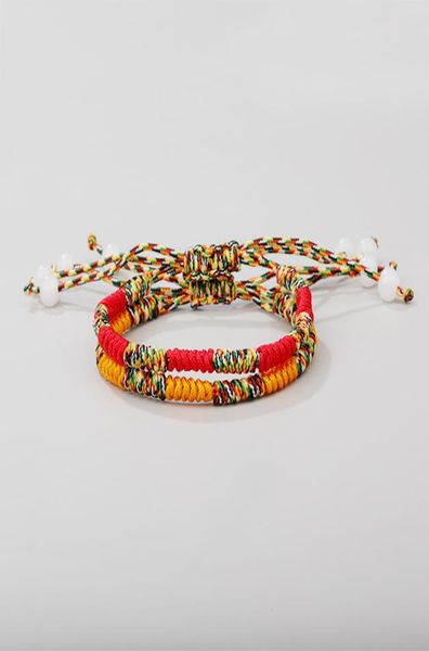 

adjustable woven braided bracelet retro bohemian handmade thread bracelets multicolor string for women girls summer wrist band jew5088209, Golden;silver