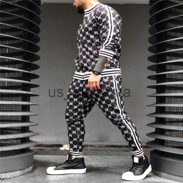 

men's tracksuits autumn men casual jackets sets zipper set mens set track suit gentlemen tracksuit multi-pocket fashion high street 2 p, Gray