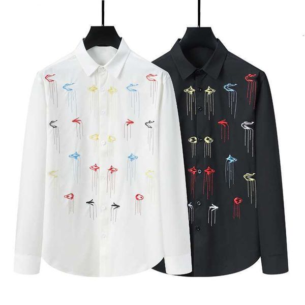 

luxury designer shirts mens fashion geometric classic print black bowling shirt hawaii floral casual shirts men slim fit short sleeve 3853, White;black