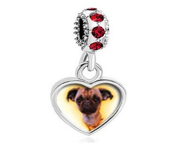 

customized blank heart dangle p bead birthstone crystal european charms fit chamilia biagi charm bracelet4061268, Black