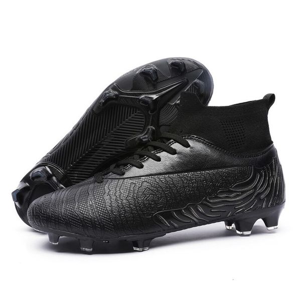 

dress shoes men football boots professsional non-slip soccer shoes ag long cleats tenis sneakers futsal shoes training sports football shoes, Black
