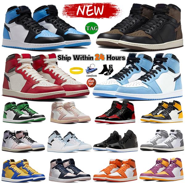 

jumpman 1 unc toe 1s men women basketball shoes palomino spider verse bred patent denim university blue lucky green dark mocha starfish trai