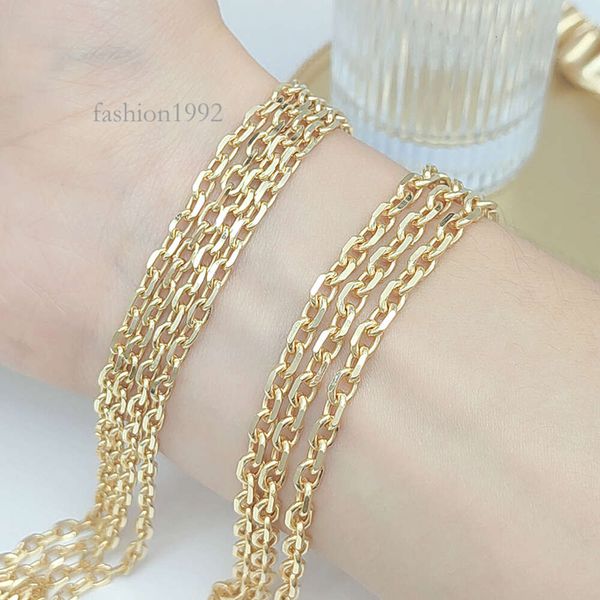 

4.3Mm 3.3Mm Cross Link Diamond Cut Cable Necklace Jewelry Accessories Chains Simple Male Gold Necklace For Men